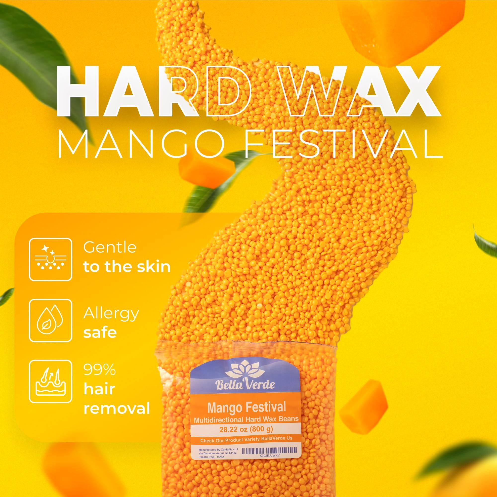 Bella Verde Bella Verde Wax Warmer Home Waxing Kit - Wax Kit for Hair Removal Wax Pot Professional with LED Display and 8 Bags Painless Hard Wax Beans, 20 Wax Sticks for Face, Legs, Arms, Bikini