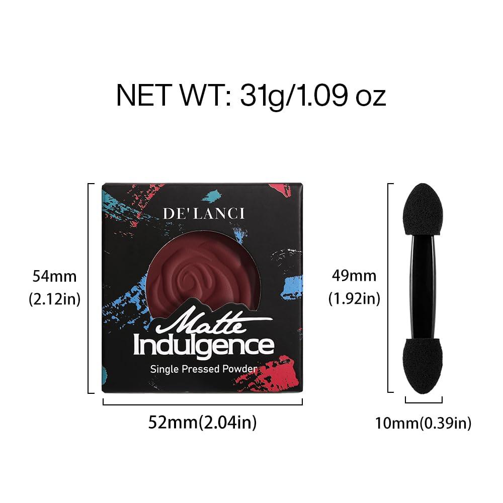 ecofavor ecofavor Burgundy Eyeshadow Single Palette with Applicator Elegant Matte Red Shades for Timeless and Sophisticated Makeup Looks High-Pigment, Long-Lasting, Waterproof Formula - 07