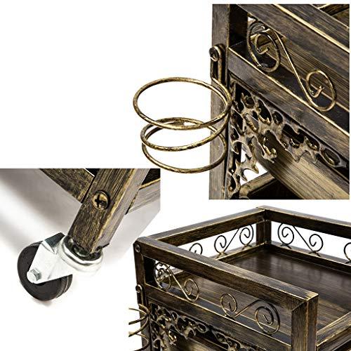 ZY Salon Trolley Retro Salon Hairdressing Trolley, Hairdresser Barber Beauty Storage Hair Spa Roller Tool Cart, Salon Tray with 4 Pullout Drawers