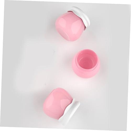 Angoily Angoily 10 Pcs Cream Cosmetic Jars Makeup Travel Containers Travel Toiletries Containers Rhinestone Storage Case Cream Makeup Lotion Bottles Cosmetic Bottles Pink Bottled Make up