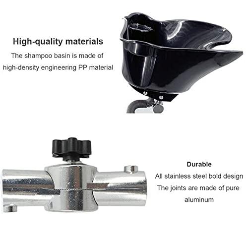 ZJDYDY Adjustable Hair Washing Sink Shampoo Basin-Health Salon Hairdressing Back Wash Portable with Stand, Sink Hair Basin for Barber Shop Beauty Salon