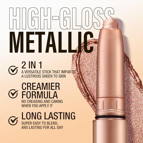 LANGMANNI LANGMANNI Eyeshadow Stick, 6 PCS Waterproof Multi-Color Eyeshadow Pen Set, Creamy Long-Lasting Eye Makeup Kit, Natural & Shimmer Shades Contour Stick, Perfect Gifts For Women (#B)
