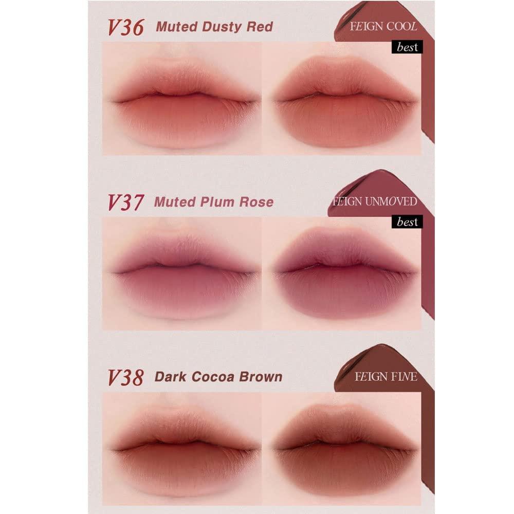 BBI@ BBIA BBIA Glow Lip Tint (#01 CHAI) + Last Velvet Tint (V36 FEIGN COOL) Bundle SET