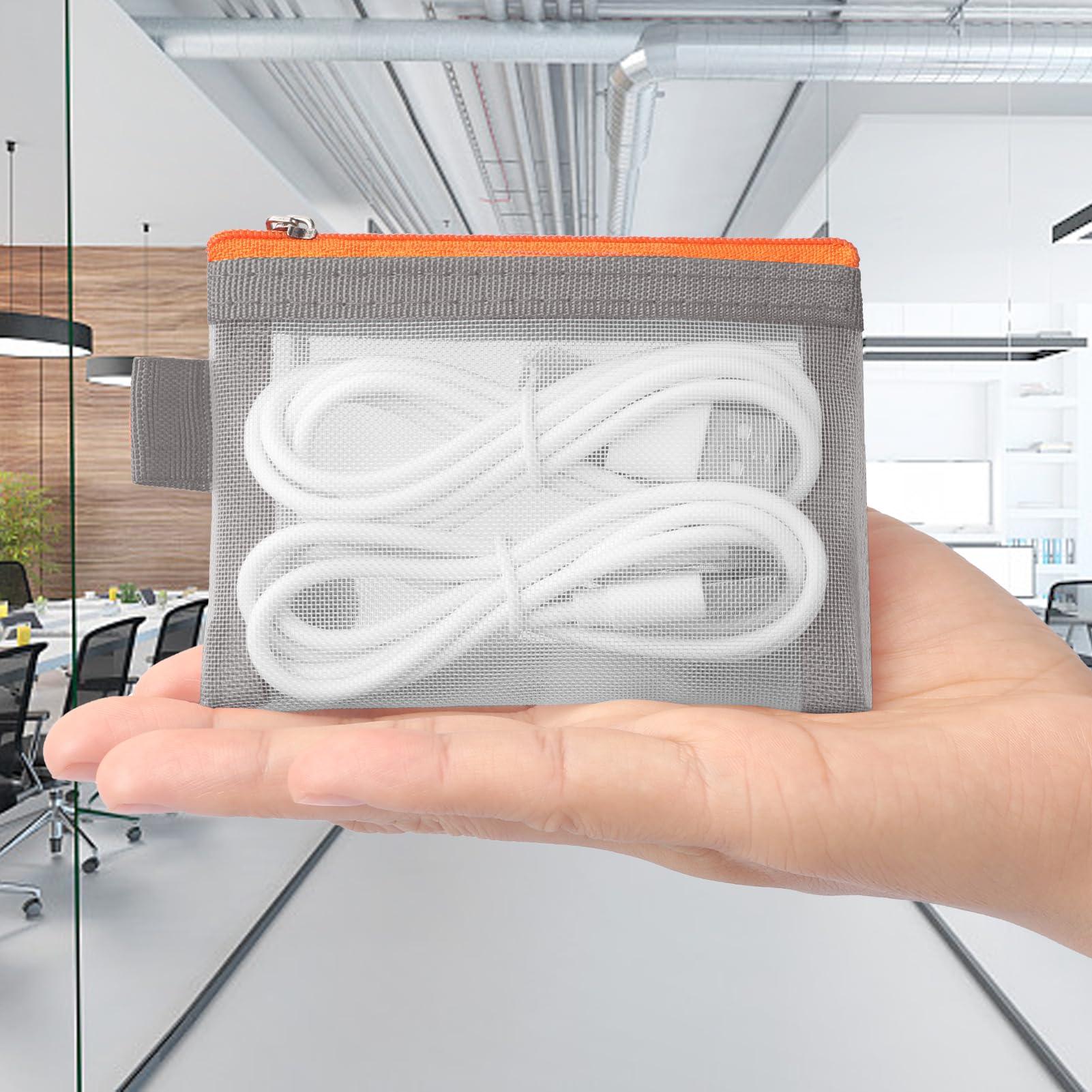 Classycoo Classycoo Mini Zipper Mesh Bags 5 Pack,3\" x 4.3\" Nylon Small Zipper Mesh Pouch Key Holder,Coin Purse,Card Holder, Portable Travel Makeup Cosmetic Mesh Zipper Bags for Lipstick,Earphone (3pack)