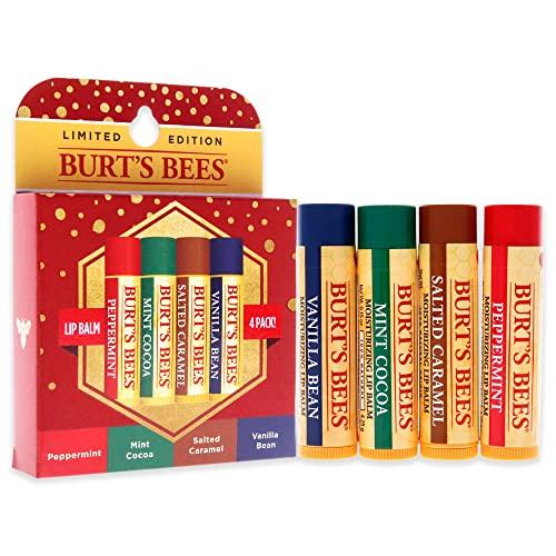 Burts Bees Burts Bees Burts Bees Bliste Kit Limited Edition Unisex 2021 - Lip Balm Pepermint, Mint Cocoa, Salted Caramel, Vanilla Bean SADHB70 4 Piece Set
