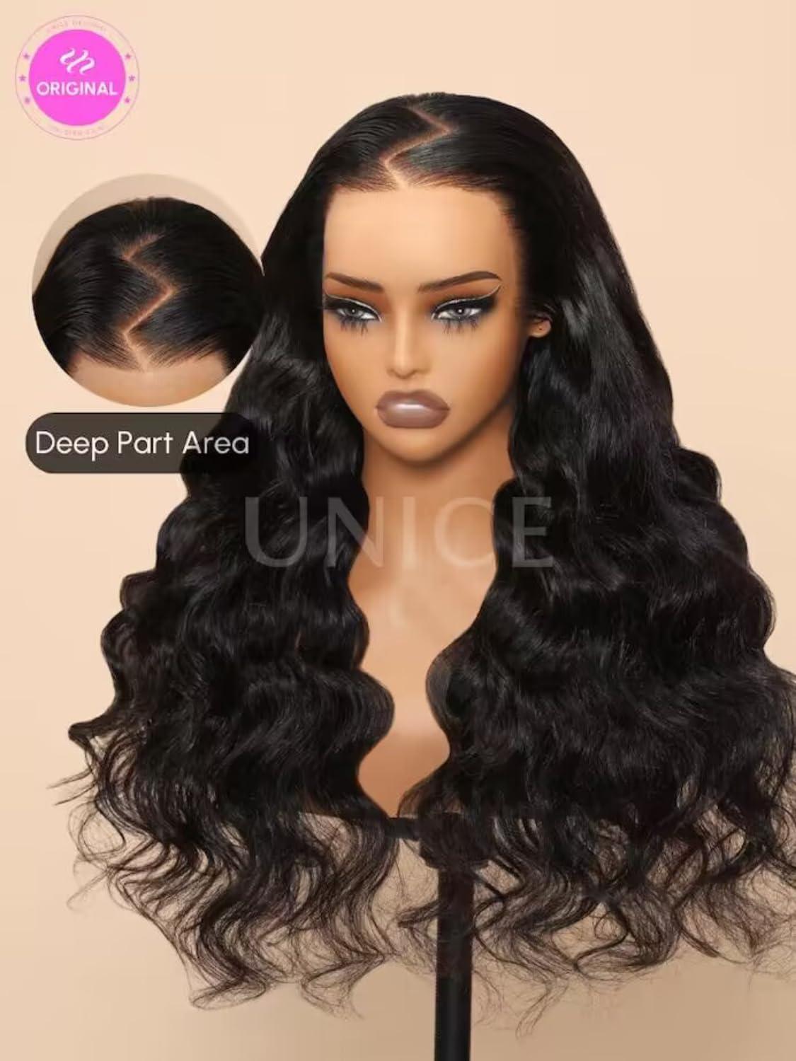 UNICE UNICE Body Wave 13x4 Lace Pre Everything Wig with Curly Bob 7x5 Lace Glueless Wig