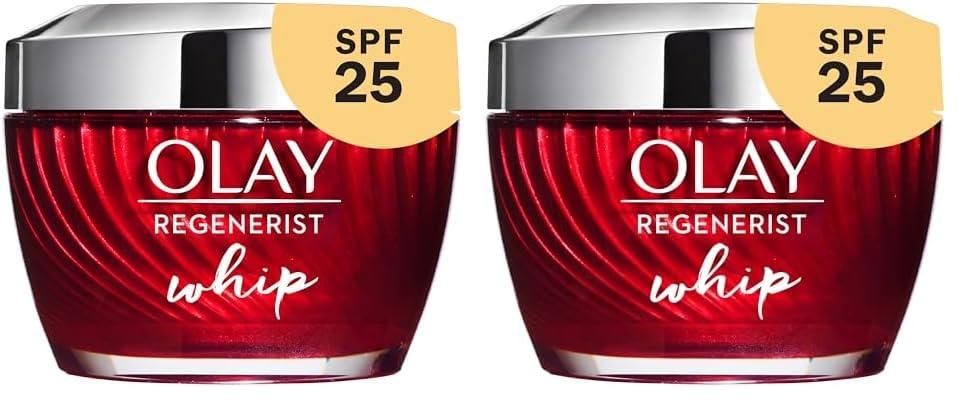 Olay Olay Regenerist Whip Face Moisturizer Cream with Sunscreen SPF 25, 1.7 oz (Pack of 2)