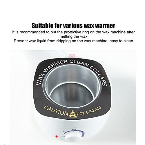 Brrnoo 10pcs Professional Wax Warmer Collar, Wax Heater Protective Ring Accessory for Most Standard Size Wax Heaters (Square)