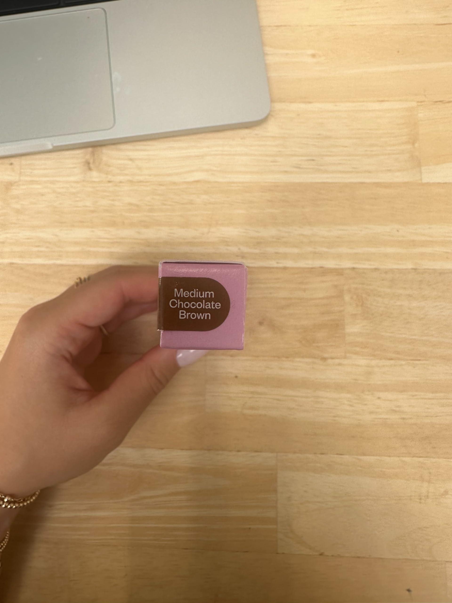 Kosas Kosas Brow Pop - Longwear Eyebrow Makeup, Dual-Sided Defining Pencil with Castor Oil for Soft, Natural Look of Real Hair - Medium Chocolate Brown