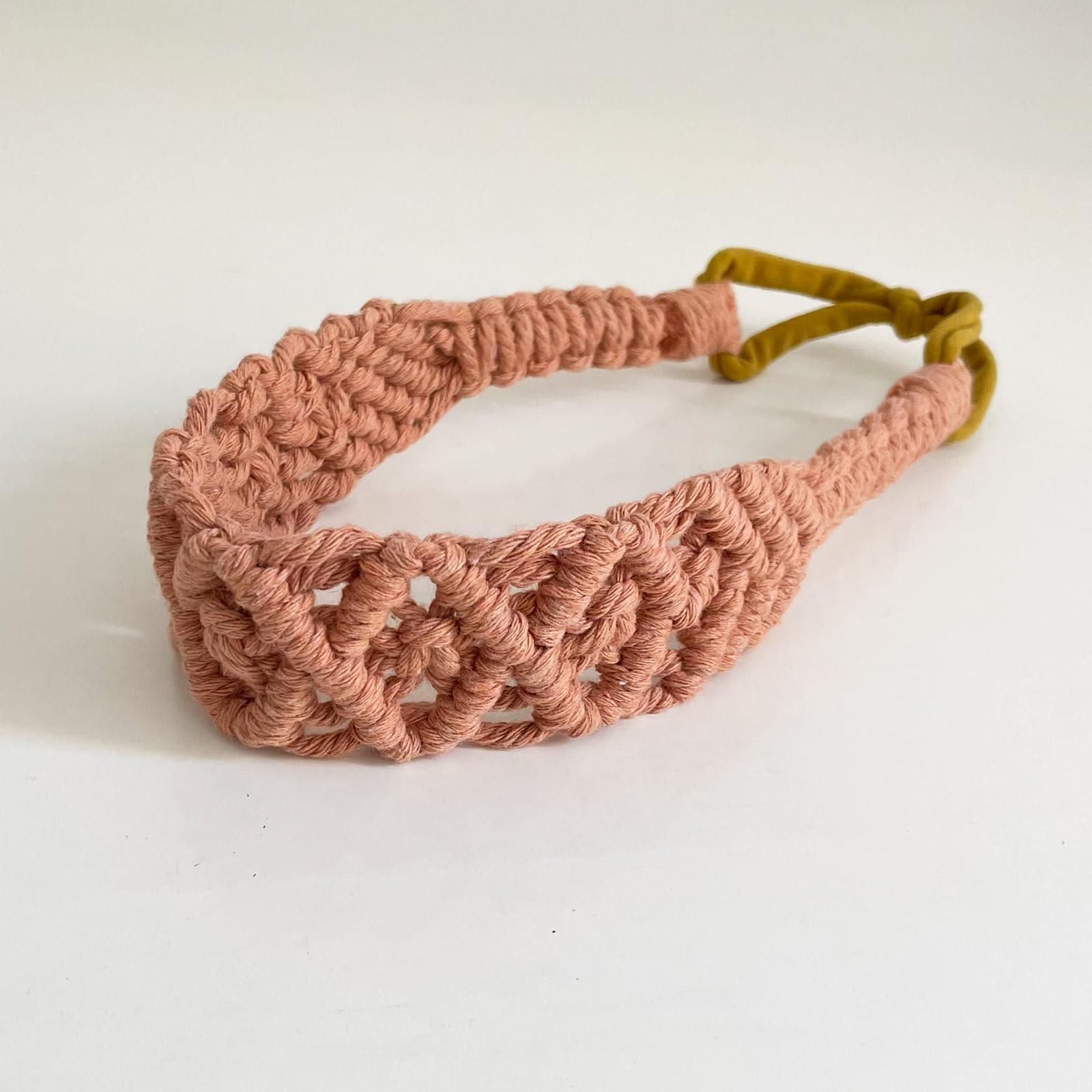 Jseng Jseng Crochet Headbands Handmade Bohemian knit Headband for Women Summer Beach Headbands 3Packs