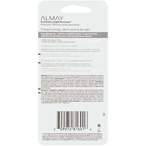 Almay Almay One Coat Get Up and Grow Mascara, Blackest Black, 0.21-Ounce (Pack of 2)