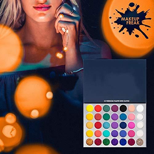 Makeup Freak Makeup Freak FREEDOM 35 Color Pigmented Eyeshadow Palette with Glitter Summer