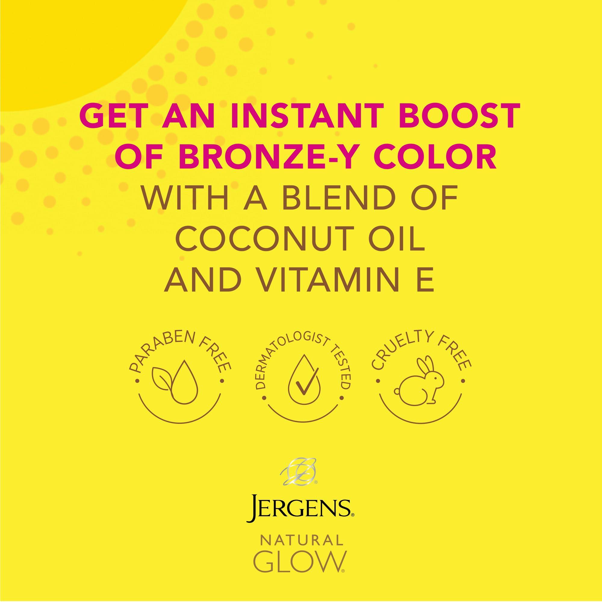 Jergens Jergens Natural Glow Instant Sun Bundle: Light Bronze Sunless Tanning Moisturizer + Bronzing Lotion 6oz Bottle and Applicator Mitt