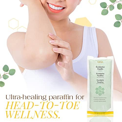 GiGi GiGi Eucalyptus Paraffin Wax Refill Block with Tea Tree Oil for Hand & Feet Therapy, Moisturizing Wax for Paraffin Bath & Machine, 16 oz