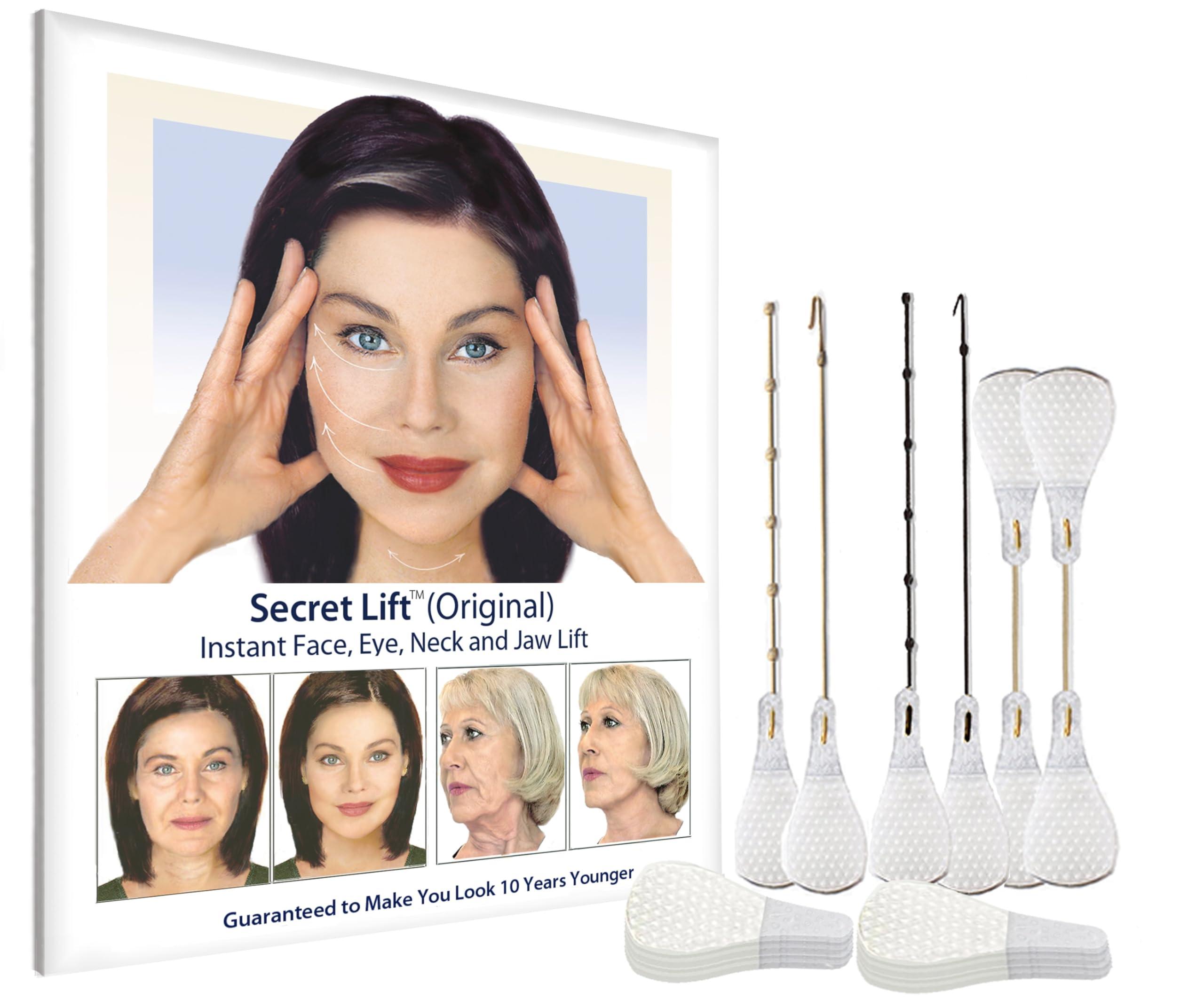 CosmeSearch, Inc. Secret Lift Original - 80 Piece Instant Face, Neck and Eye Lift Tape Kit Invisible Lifting Tapes and Bands