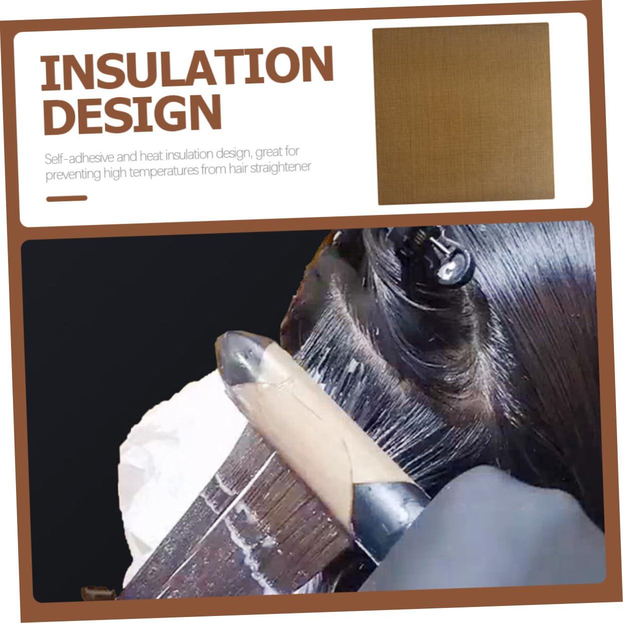 PAMINGONO PAMINGONO Curling Wand Adhesive Sticker 20 Pcs Hair Straightener Insulation Decal High Temp Sticker for Perm Stick