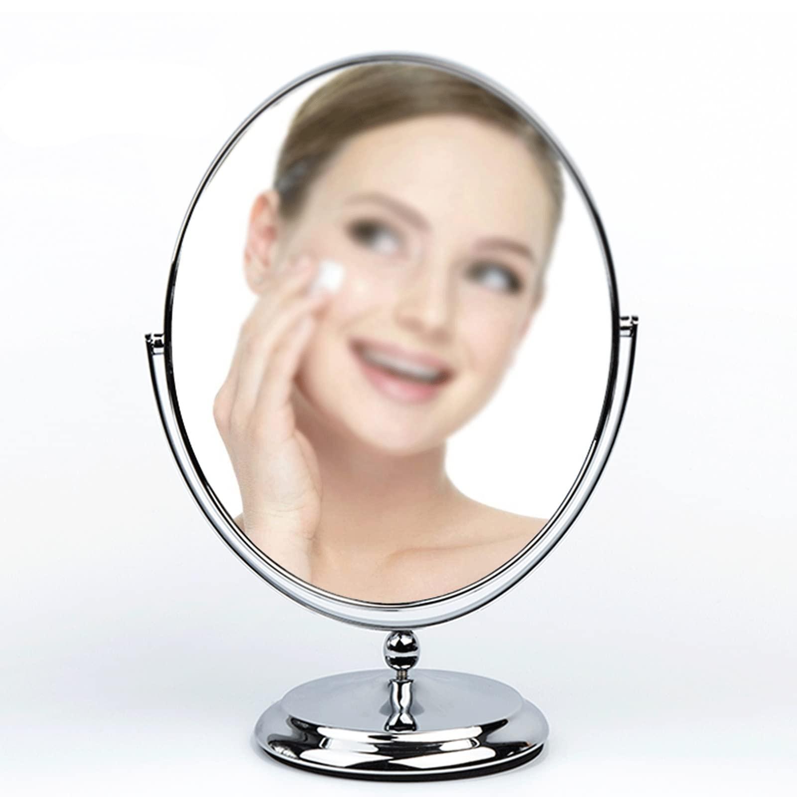INLIMA INLIMA Mirror Vanity Table Mirror, Suitable for Doing Your Makeup, Lashes, Eyebrows, Plucking or Tweezing,Double Sided 9.8Inch Makeup Standing Mirror.