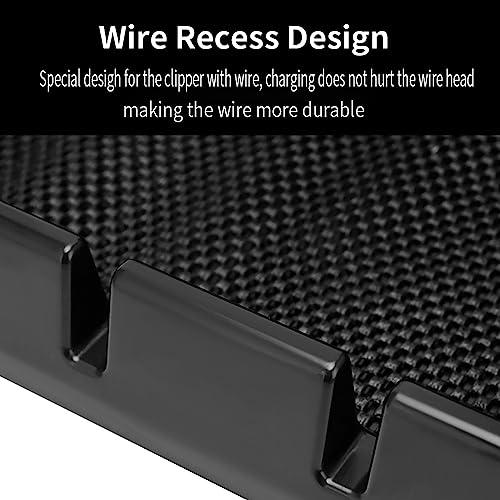 BARBERPLAN Beauty Professional Barber Clipper Tray Case, Hair Clipper Tray Organizer Barber Tool Tray Barber Case for Guide Combs Scissors Clippers Haircut Razor Tools - Black