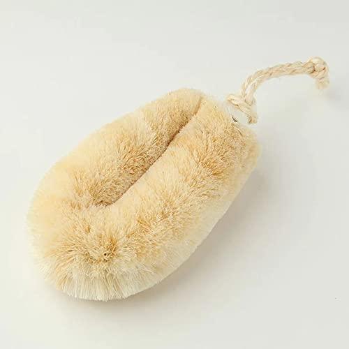 ?????????(Kamenoko-tawashi) Japanese Tawashi Soft Bath Scrub - Sisal Fiber Body Brush with Rope Handles - Product of Japan