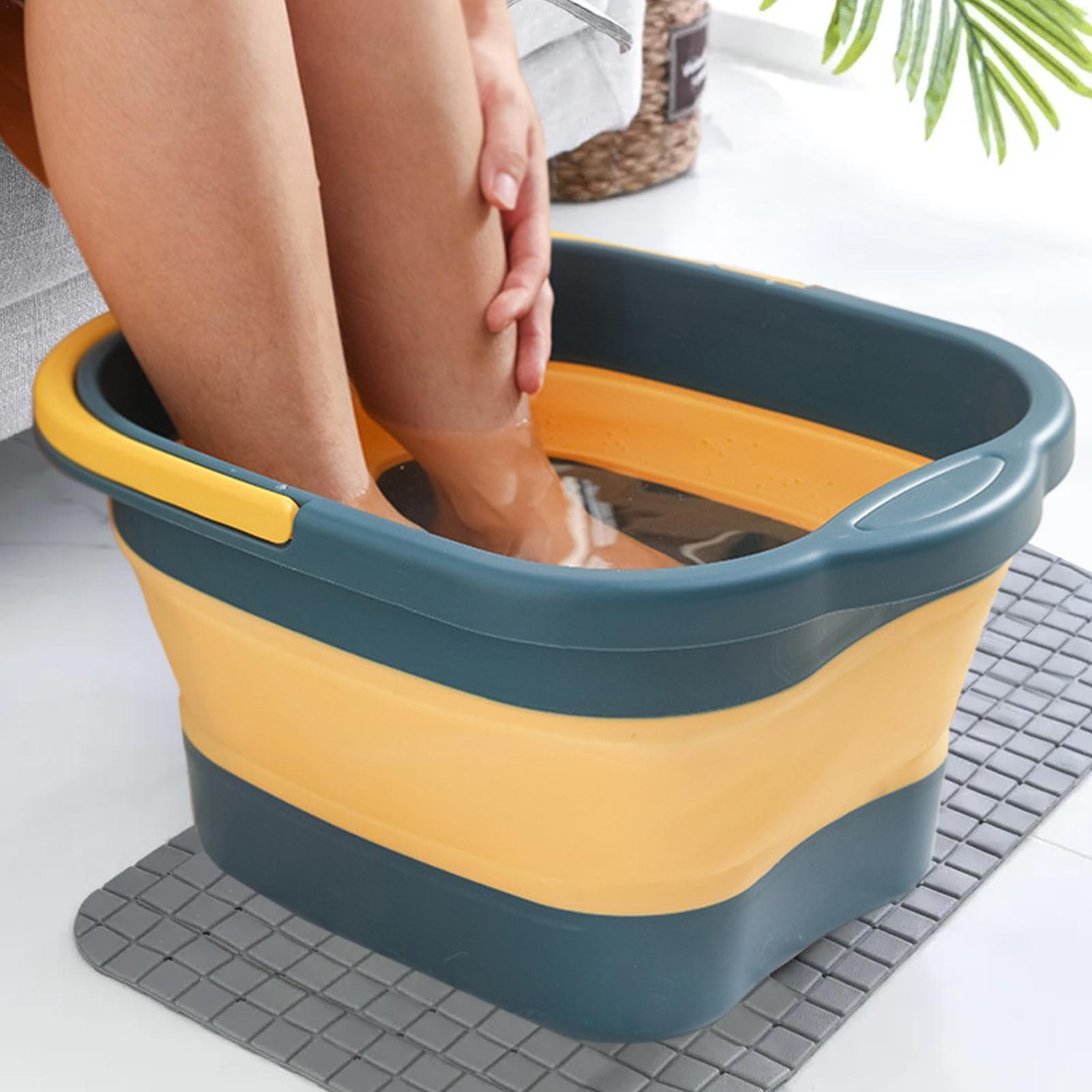 Libaroud Foot Bath Basin for Soaking Feet, Foot Bath Soak Tub with Handle, Foldable Foot Soaking Tub for Feet Soaking, Pedicure Foot Soak, Home SPA