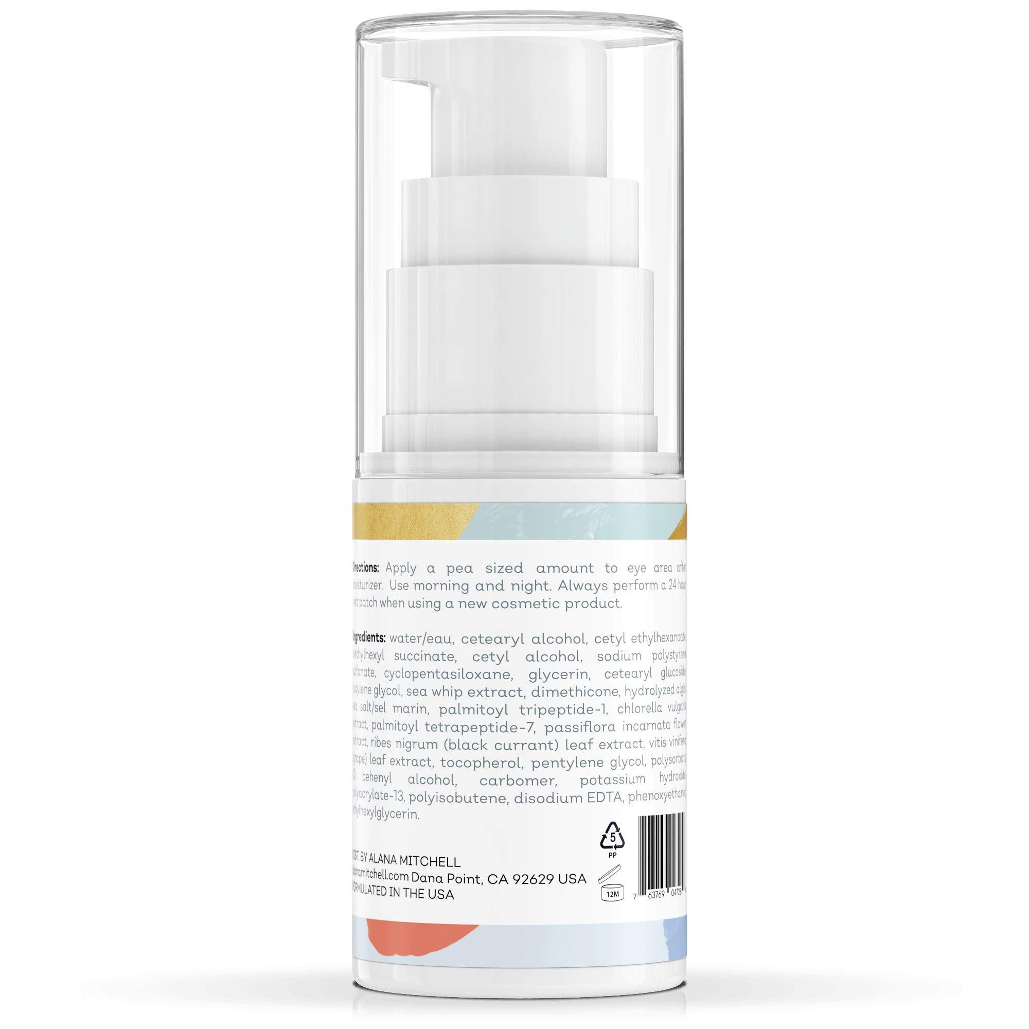 Alana Mitchell Anti-Aging Peptide Under Eye Cream Peptide Eye Cream for Hydrated & Firm Skin Under Eye Cream for Dark Circles and Puffiness Anti Aging Eye Cream for Crows Feet & Fine Lines (0.5 oz/15 ml)