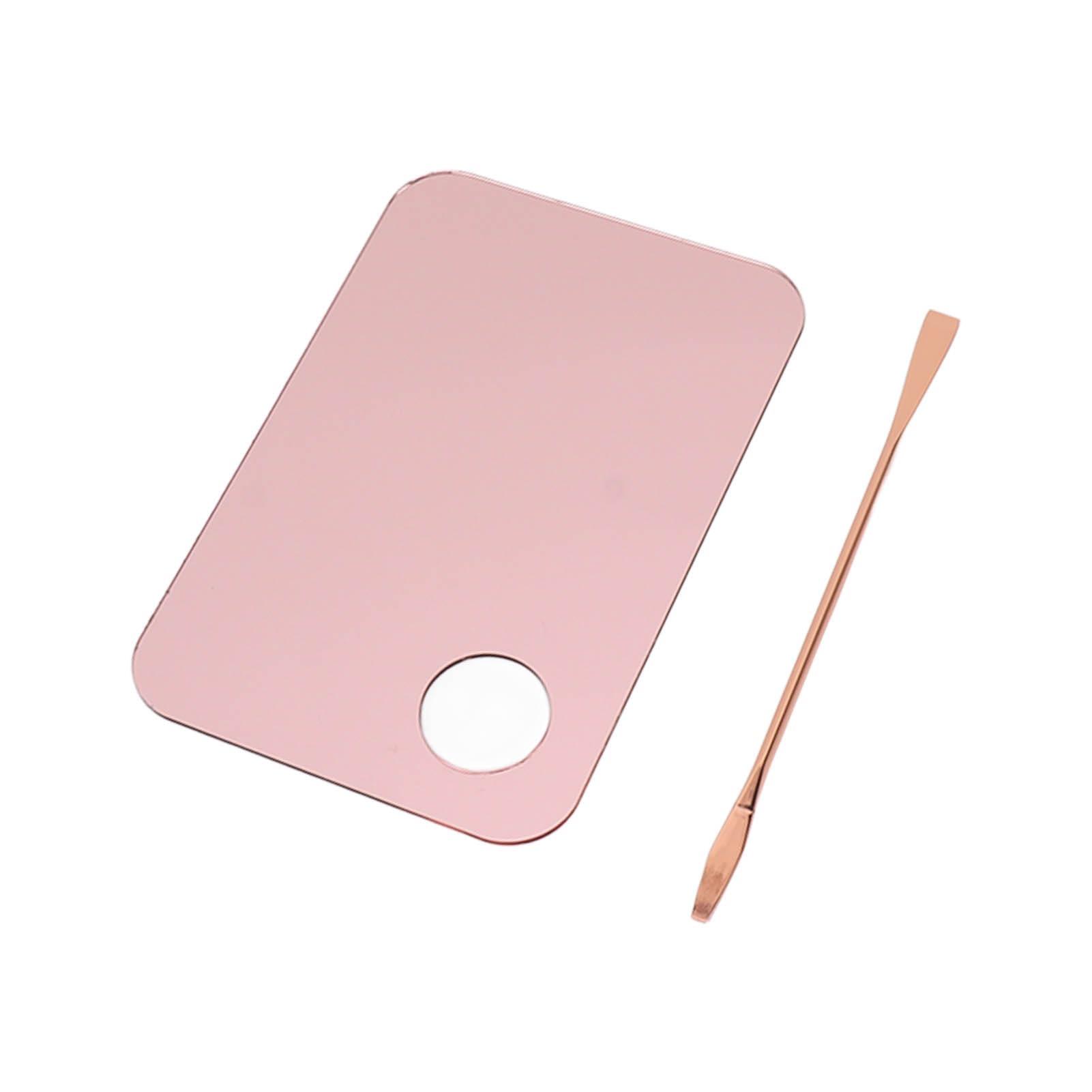 Srliya Rose Gold Mixing Tray Spatula Set Holder Plate Makeup Nail Art Palette