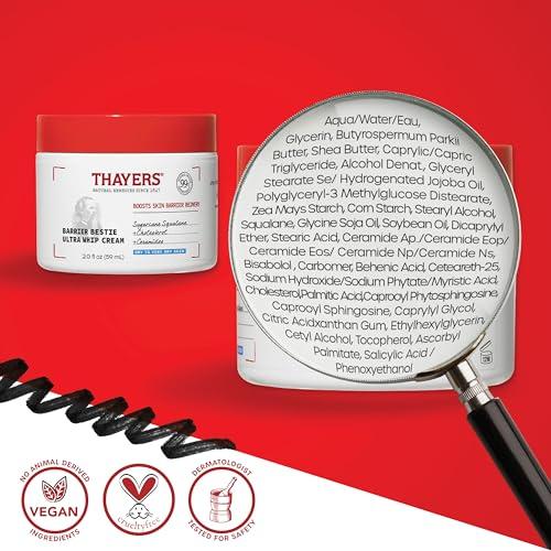 THAYERS THAYERS Barrier Bestie Ultra Whip Face Cream, Moisturizer with Sugarcane Squalane and Ceramides, Skin Care for Dry to Very Dry Skin, 2.0 Oz