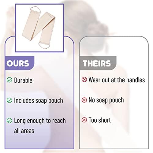 Slick Solutions Slick- Exfoliating Loofah Back Scrubber for Shower, Back Scrubber, Loofah Back Scrubber, Shower Back Scrubber, Back Washer, Back Exfoliator, Exfoliating Back Scrubber, Back Cleaner for Shower