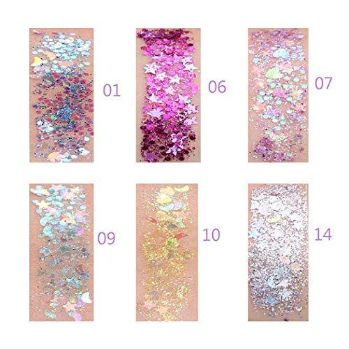 Edanta Edanta Glitter Eye shadow Shimmer Eyeshadow High Pigment Eyeshadows Waterproof Long lasting Eyes Makeup Colorful Party Cosmetics Halloween Eyeshadows for Women and Girls Pack of 1 (Silver 14)
