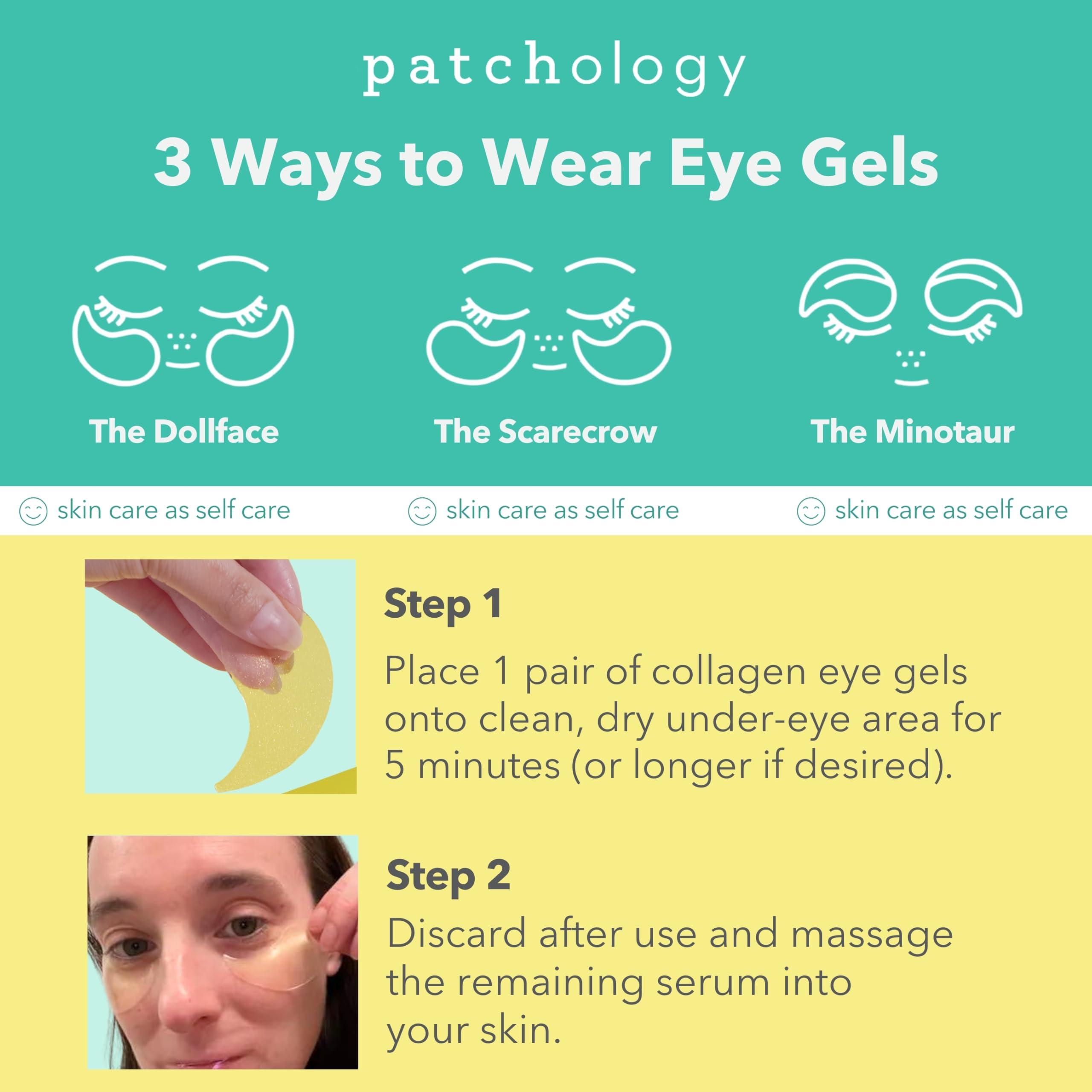 Patchology PATCHOLOGY Eye Mask, Brightening Under Eye Patches for Puffy Eyes and Dark Circles, Vitamin C Serum, Dark Circles Under Eye Treatment, Hydrating Eye Patches for women and men (5 Pairs)