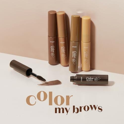 ETUDE ETUDE Color My Brows 4.5g - Blondie Brown | Beeswax & Carnauba Wax | Eyebrow Mascara, Quickly Fixing Natural Eyebrow Makeup with Care Effect | Korean Makeup, Kbeauty, Perfect for Gift