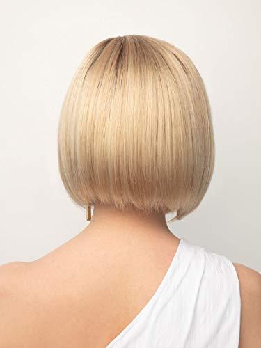 Rene of Paris & Maxwigs Scorpio Partial Monofilament Wig Color Illumina-R - Noriko Wigs 6.25" Chin Length Bob Straight Wispy Bangs Lace Front Synthetic Hair Avg Cap Orchid Sexy Short Fringe Bundle MaxWigs Hairloss Booklet