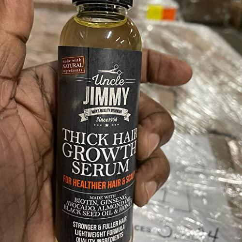 Uncle Jimmy Uncle Jimmy Thick Hair Growth Serum, Hair Growth Treatment, Anti Hair Loss, Promotes Thicker, Stronger Hair for Men & Women 4 Fl Oz