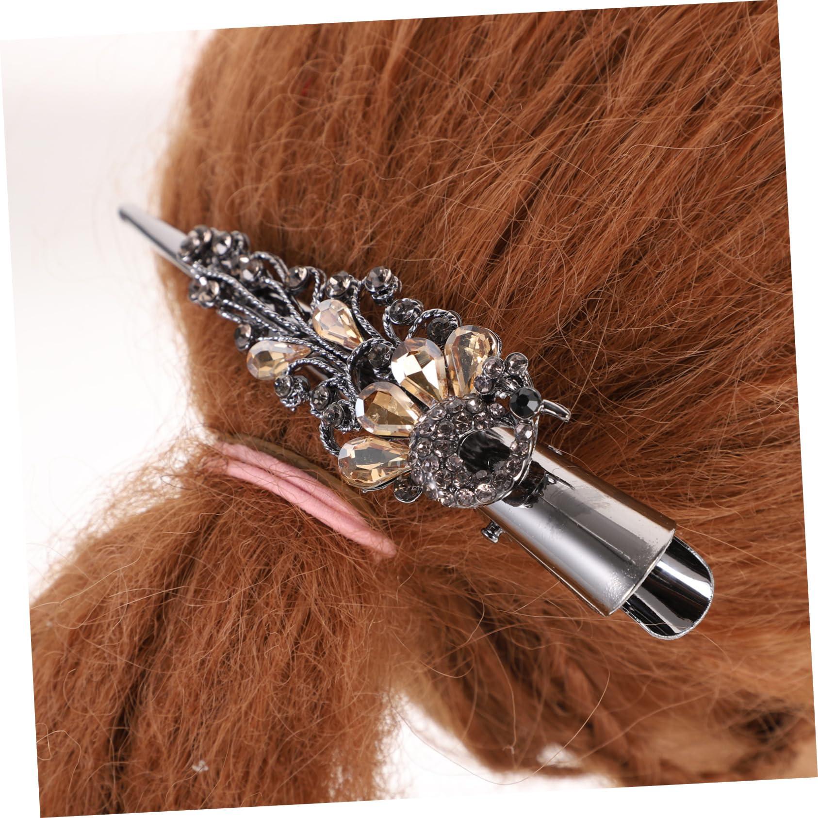 LIFKOME LIFKOME 1pc Pin Hair Rhinestone Alligator Clips Billed Large Hair Clips