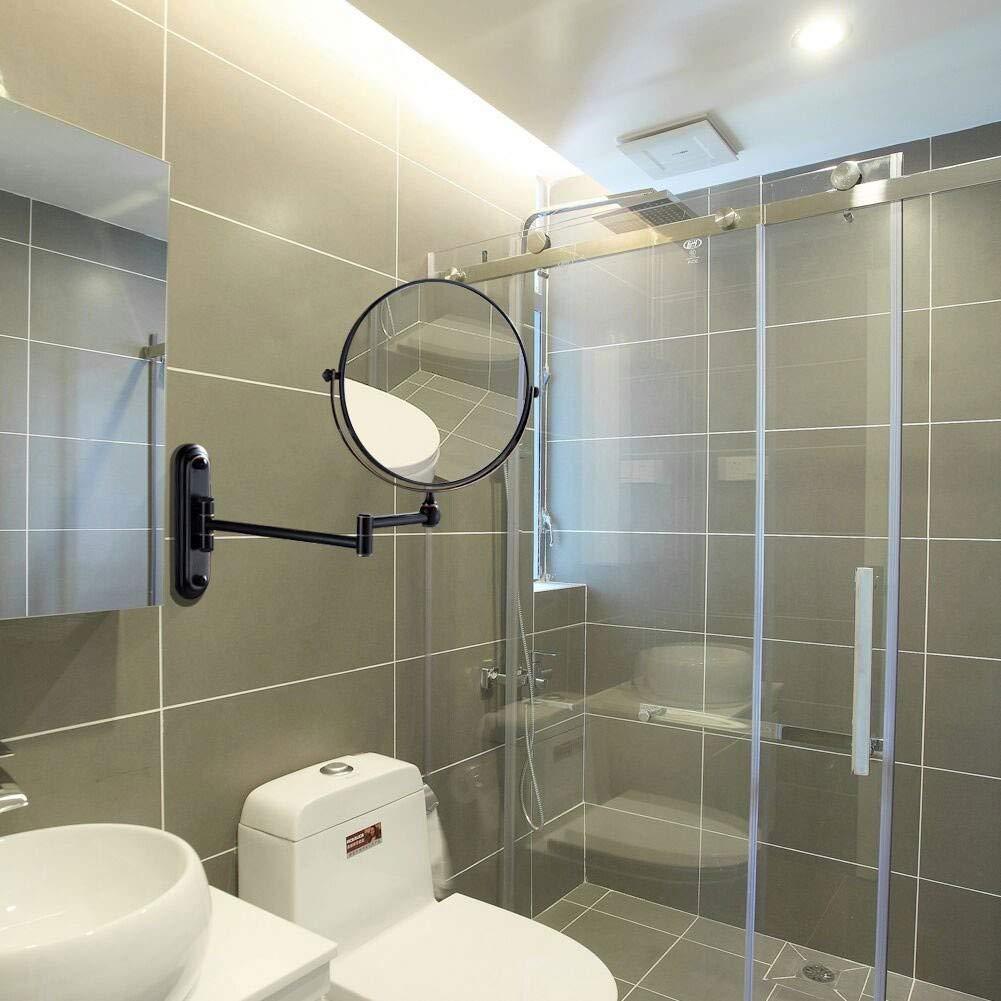 IJPDXOLBQ IJPDXOLBQ Makeup Mirror Bathroom Mirrors Wall Mounted Black with 10x Magnification, Double- Sided Makeup Mirrors Magnifying for Bathroom, 360 Free Rotation, Extendable for Home, Spa and Hotel