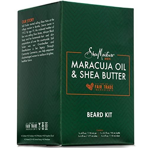 SheaMoisture SheaMoisture Beard-Care Kit for Men, Includes Wash, Balm, Oil, Conditioner, Natural Shea Butter & Maracuja Oil, Great Gift