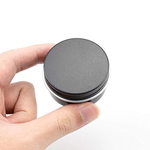 Foraineam Foraineam 48 Pack 1 oz. Aluminum Round Lip Balm Tin Containers with Screw Lid - Metal Storage Travel Tins Matte Black Empty Tin Jars