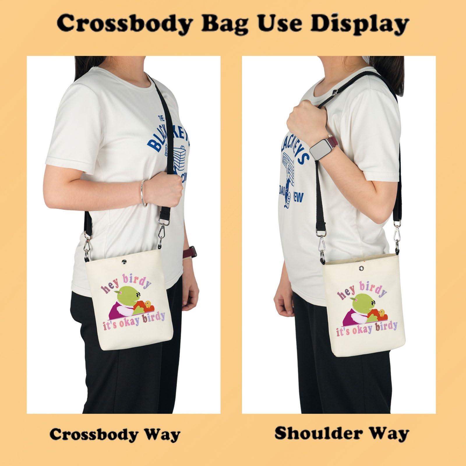 XYANFA XYANFA Mona Naanalan Makeup Bag Cartoon Gift Princess Mona Meme Hey Birdy Its Okay Birdy Zipper Pouch (okay birdy Crossbody bag)