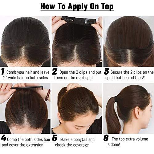 S-noilite S-noilite Clip in Hair Extensions for Short Hair 100% Real Human Hair 1PCS 2 Clips Clip in Hairpieces For Women with Thinning Hair Add Hair Volume 15g 10Inch-Natural Blonde