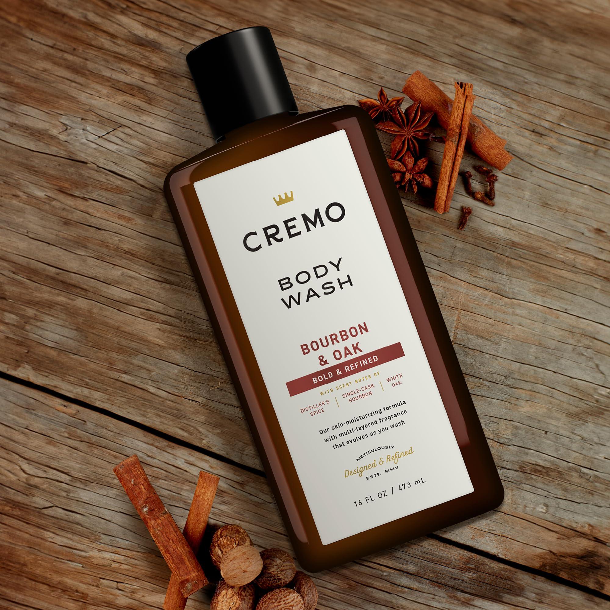 Cremo Cremo Body Wash Men, A Sophisticated Blend of Distillers Spice, Fine Bourbon and White Oak, 16 Fl Oz