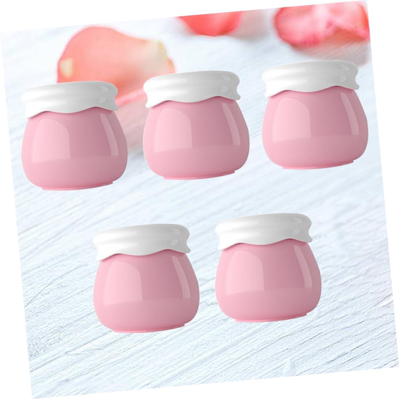 Angoily Angoily 10 Pcs Cream Cosmetic Jars Makeup Travel Containers Travel Toiletries Containers Rhinestone Storage Case Cream Makeup Lotion Bottles Cosmetic Bottles Pink Bottled Make up
