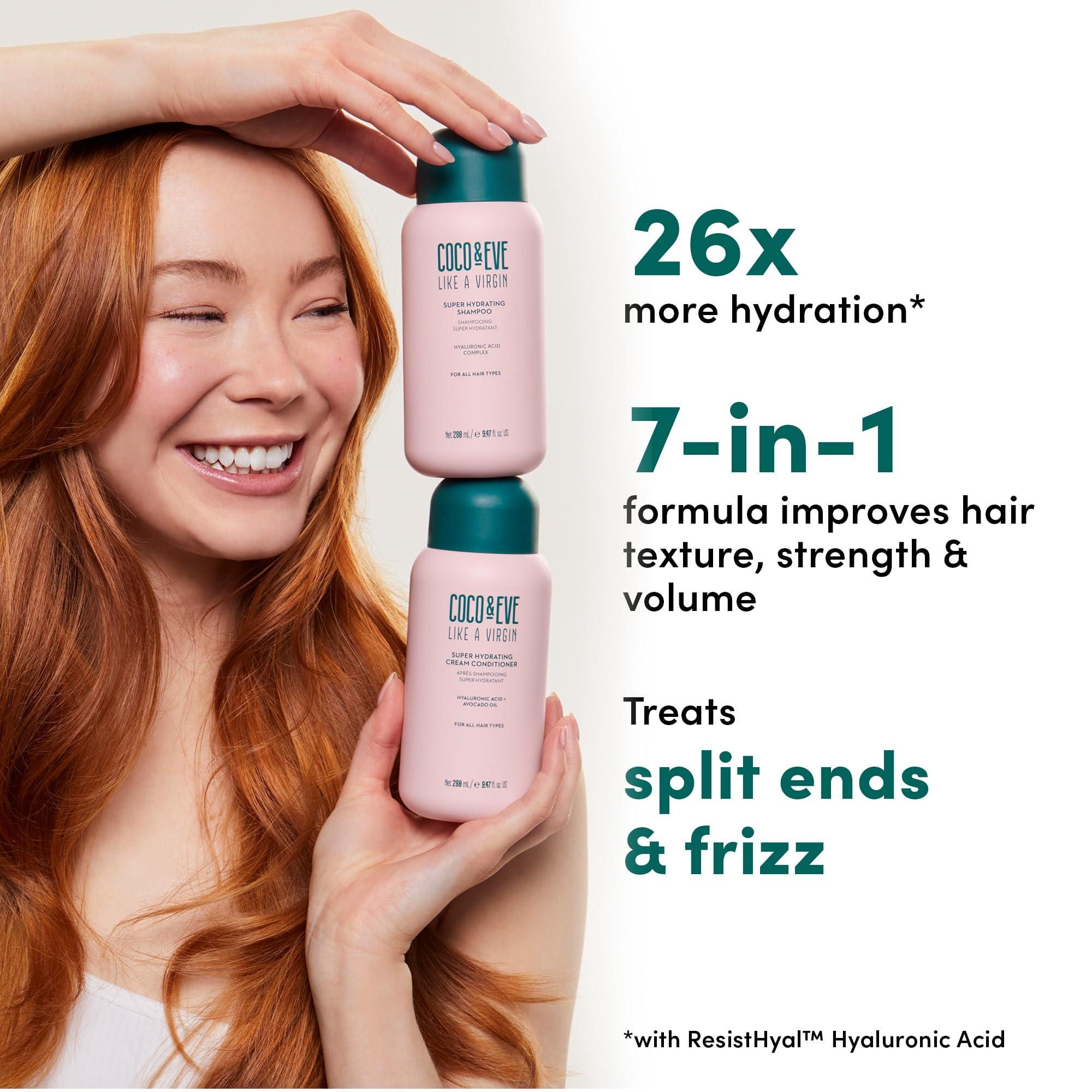 Coco & Eve Coco & Eve Like a Virgin Shampoo & Conditioner Bundle Set - Natural, Sulfate free Hair Care with Argan Oil, Coconut and Avocado Oil | For Dry Damaged, Color Treated Hair | Anti Frizz (8.4 fl oz each)