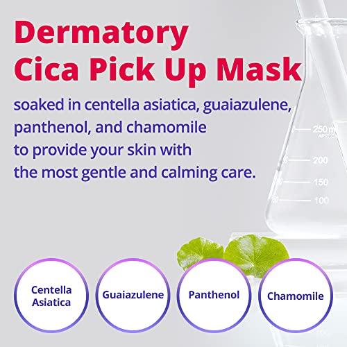DERMATORY DERMATORY Hypoallergenic Cica Pick Up Mask, Thin Sheet Masks (0.2mm), Gentle, Moisturizing, Soothing, Healing, Calming Cica Skincare, Centella Asiatica, Guaiazulene, Panthenol (30 Sheets)