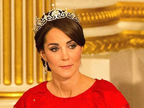 TiaraTown Kate Middleton Princess Kate Lotus Flower Tiara Crown Replica Wedding Prom Party