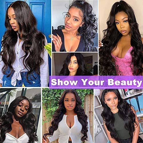 Rismale Hair Body Wave Lace Front Wigs Human Hair Pre Plucked 13x4x1 T Part Body Wave Transparent Lace Frontal Wigs for Black Women 150% Density Brazilian Human Hair Wigs (24, T-Part-Body wig)