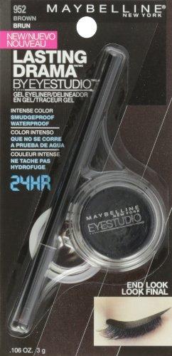 Maybelline New York MAYBELLINE New York Eye Studio Lasting Drama Gel Eyeliner, Waterproof, Brown 952, 0.106 oz - packaging may vary
